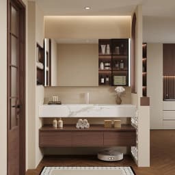 Partitions Organizer Bathroom Cabinet Mirror Modern Skincare Drawers Display Bathroom Cabinet Paper Slim Gabinete Home Furniture