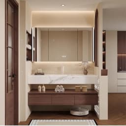 Partitions Organizer Bathroom Cabinet Mirror Modern Skincare Drawers Display Bathroom Cabinet Paper Slim Gabinete Home Furniture
