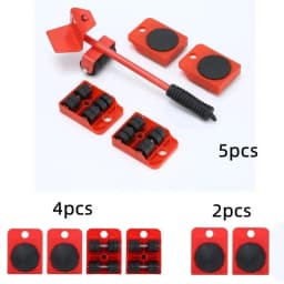 Multipurpose Furniture Mover Set – 2/4/5pcs Heavy Duty Rollers For Effortless Moving & Lifting