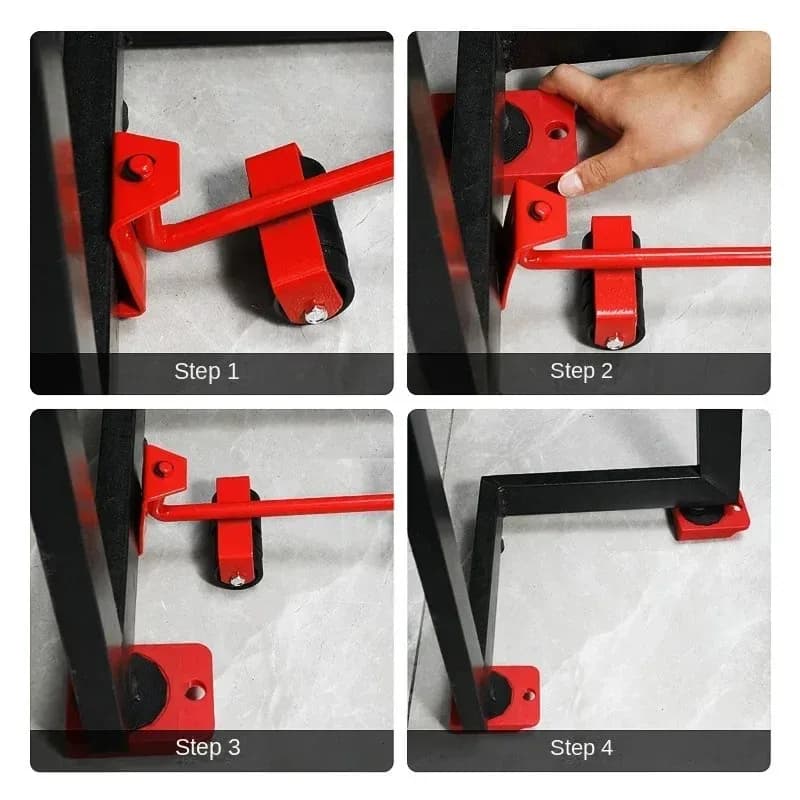 Multipurpose Furniture Mover Set – 2/4/5pcs Heavy Duty Rollers For Effortless Moving & Lifting