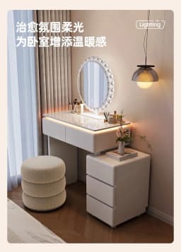 Modern Corner Vanity Desk Tallboy Femme Luxury European Vanity Table Unique Design Tocador De Maquillaje Furniture Bedroom
