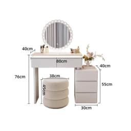 Modern Corner Vanity Desk Tallboy Femme Luxury European Vanity Table Unique Design Tocador De Maquillaje Furniture Bedroom