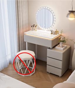 Modern Corner Vanity Desk Tallboy Femme Luxury European Vanity Table Unique Design Tocador De Maquillaje Furniture Bedroom