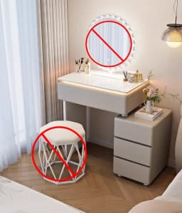 Modern Corner Vanity Desk Tallboy Femme Luxury European Vanity Table Unique Design Tocador De Maquillaje Furniture Bedroom