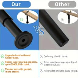 Adjustable Height Range:4 PCS Bed Frame Support Legs - Sturdy Steel with Rubber Base for Suitable for Queen and King Size Beds