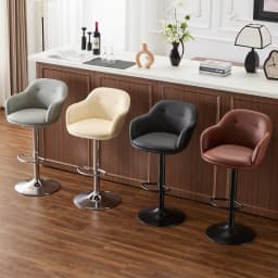 Modern Lift Swivel Bar Stool Luxury Minimalist Counter Chair with Backrest Adjustable Reception Stool for Commercial Furniture