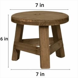 Mini Wooden Stool Flower Display Stand Potted Plant Shelf Bonsai Rack Simple Wood Grain Garden Plant Pot Stand for Home Graden