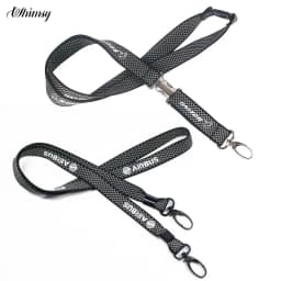 BOEING AIRUBS carbon fiber lanyard, mesh metal wide version, ID double hook lanyard unit chest card