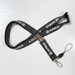 BOEING AIRUBS carbon fiber lanyard, mesh metal wide version, ID double hook lanyard unit chest card