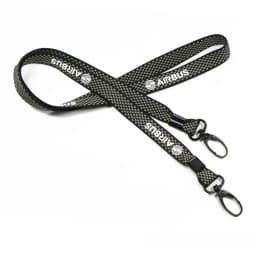 BOEING AIRUBS carbon fiber lanyard, mesh metal wide version, ID double hook lanyard unit chest card