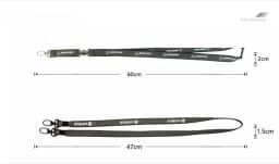 BOEING AIRUBS carbon fiber lanyard, mesh metal wide version, ID double hook lanyard unit chest card