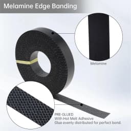 3/4 inch 15M Hot Melt Adhesive Furniture Melamine Tape Edge Banding Strip Pre-glued Veneer Edging Plywood for Cabinet Edge Decor