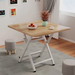 Outdoor Simple Small Apartment Folding Table Dining Rental Room Square Dining Table Household Dining Table Portable Stall