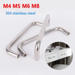 M4M5M6M8 Door Silver Kitchen Cabinet Storage Handle Pull Solid Drawer Knobs Closet Dressers Wardrobe Cupboard Door Pulls Hardwar