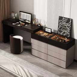 Italian Minimalist Vanity Table With Drawer Storage Bedroom Corner Vanity Table With Light Mirror Cool Meuble Chambre Furniture
