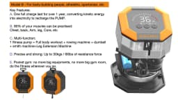 Pocket Electric Smart Power Pump Fitness Home Gym Sets Equipment Machine Power Station for Home Training Total Body