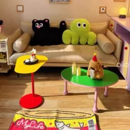 Creative Designer End Table Dopamine Living Room Coffee Tables for Small Space Home Furniture Mini Nordic Modern Bedside Table
