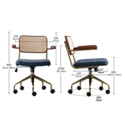 modern Simple Office Chair Home Comfortable Computer Chair Office Chairs for Bedroom Rattan backrest Chair Retro Swivel Chair