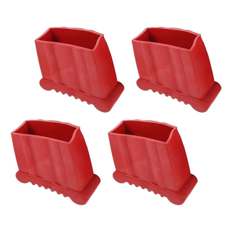 B97A-4Pcs Non-Slip Folding Ladder Feet Mat, Rubber Stair Foot Pads & Covers, Anti-Skid Ladder Leg Cushion Bumper
