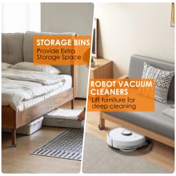 8-24Pcs Furniture Risers Plastic Stackable Bed Raising Blocks with Nonslip Bottom Stable Desk Leg Riser for Sofa Washing Machine