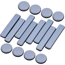 A04I 16 Pcs Furniture Glides PTFE Sliders Self-Adhesive Furniture Glides Set Round Square for Furniture Easy