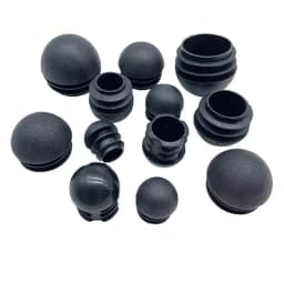 Domed Round Plastic Steel Pipe Plug 16mm~30mm Black Blanking End Caps Tube Inserts Plug Chair Foot Cover Furniture Accessories