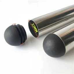 Domed Round Plastic Steel Pipe Plug 16mm~30mm Black Blanking End Caps Tube Inserts Plug Chair Foot Cover Furniture Accessories