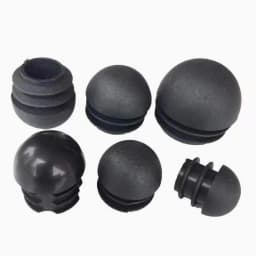 Domed Round Plastic Steel Pipe Plug 16mm~30mm Black Blanking End Caps Tube Inserts Plug Chair Foot Cover Furniture Accessories