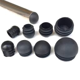 Domed Round Plastic Steel Pipe Plug 16mm~30mm Black Blanking End Caps Tube Inserts Plug Chair Foot Cover Furniture Accessories