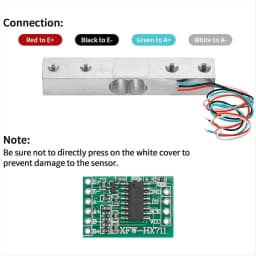 Digital Load Cell Weight Sensor-4 Sets 1KG Load Cell HX711 AD Weighit Amplifier Module Pressure Sensor Cell Amplifier