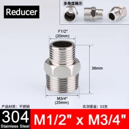 1-10pcs 1/2" 3/4" 304 Stainless Steel Connector Female Male Thread 2/3 Way Tee Type Reducing Elbow Adapter Union Coupler Fitting