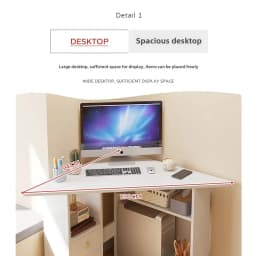 Modern Corner Desk with Bookshelf Storage for Home Office and Study Corner Writing Desk with Storage Shelves for Small Space
