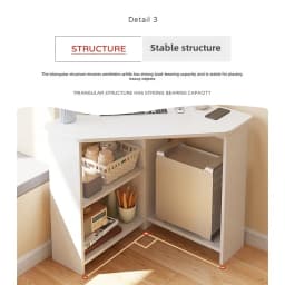 Modern Corner Desk with Bookshelf Storage for Home Office and Study Corner Writing Desk with Storage Shelves for Small Space