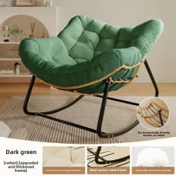 Rocking Chair, Rattan Recliner, Balcony, Home, Leisure, Single Lazy Sofa Internet Celebrity Small Apartment, Bedroom, Chair