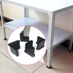 4Pcs Slotted Angle Bar Shelf Iron Bed L Type Rubber Base Foot Pad Foot Cover Protective Rubber Sleeve