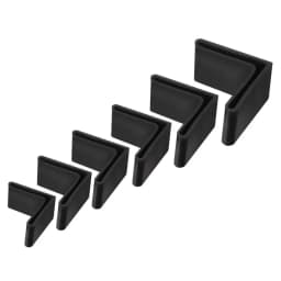 4Pcs Slotted Angle Bar Shelf Iron Bed L Type Rubber Base Foot Pad Foot Cover Protective Rubber Sleeve