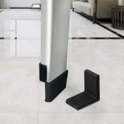 4Pcs Slotted Angle Bar Shelf Iron Bed L Type Rubber Base Foot Pad Foot Cover Protective Rubber Sleeve