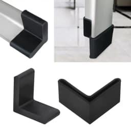4Pcs Slotted Angle Bar Shelf Iron Bed L Type Rubber Base Foot Pad Foot Cover Protective Rubber Sleeve
