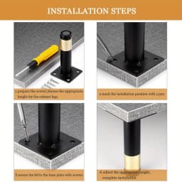 4pcs New design Gun Grey 15cm height-adjustable furniture legs Adjustable table legs Durable metal sofa legs Hardware fittings