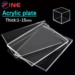 1-5Pcs Transparent Plexiglas Clear Plastic Acrylic Sheet Board Organic Glass Polymethyl Methacrylate 50x100-300x300mm Customized