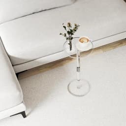 Acrylic Transparent Coffee Clear Drink Table Small Round End Modern Living Room bedside Table Acrylic desk Home Decorations
