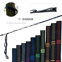 2Pcs High Bearing Capacity Hammock Straps 400kg Breaking Strength Polyester Hammock Belt Rope With 12KN Ring Buckle 2.8m
