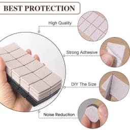 32/160Pcs Thickened Felt Chair Leg Pads Round Square Floor Protector Self Adhesive Furniture Table Legs Pad Bumper Anti Slip Mat