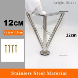 Thickened Stainless Steel Furniture Feet Bathroom Cabinet Foot Coffee Table Legs Sofa Bed Chair Adjustable Hardware Table Legs