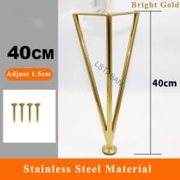 Thickened Stainless Steel Furniture Feet Bathroom Cabinet Foot Coffee Table Legs Sofa Bed Chair Adjustable Hardware Table Legs