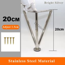 Thickened Stainless Steel Furniture Feet Bathroom Cabinet Foot Coffee Table Legs Sofa Bed Chair Adjustable Hardware Table Legs