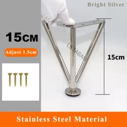 Thickened Stainless Steel Furniture Feet Bathroom Cabinet Foot Coffee Table Legs Sofa Bed Chair Adjustable Hardware Table Legs