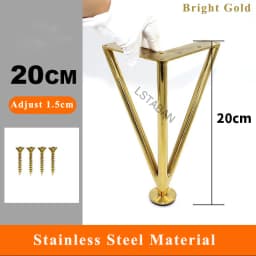 Thickened Stainless Steel Furniture Feet Bathroom Cabinet Foot Coffee Table Legs Sofa Bed Chair Adjustable Hardware Table Legs