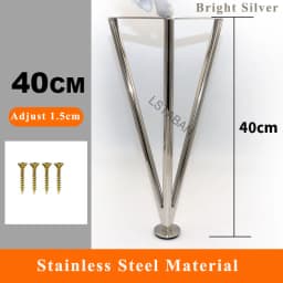 Thickened Stainless Steel Furniture Feet Bathroom Cabinet Foot Coffee Table Legs Sofa Bed Chair Adjustable Hardware Table Legs