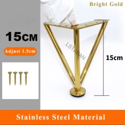 Thickened Stainless Steel Furniture Feet Bathroom Cabinet Foot Coffee Table Legs Sofa Bed Chair Adjustable Hardware Table Legs